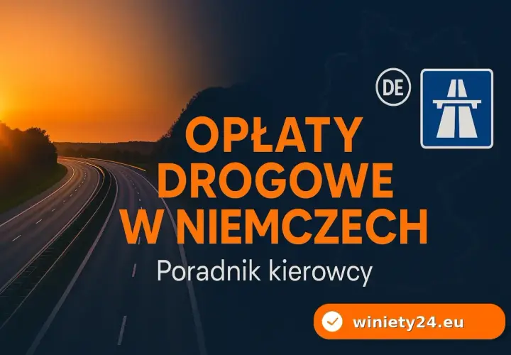 Niemieckie autostrady płatne dla obcokrajowców. Poradnik kierowcy. Zachód słońca nad pustą autostradą.