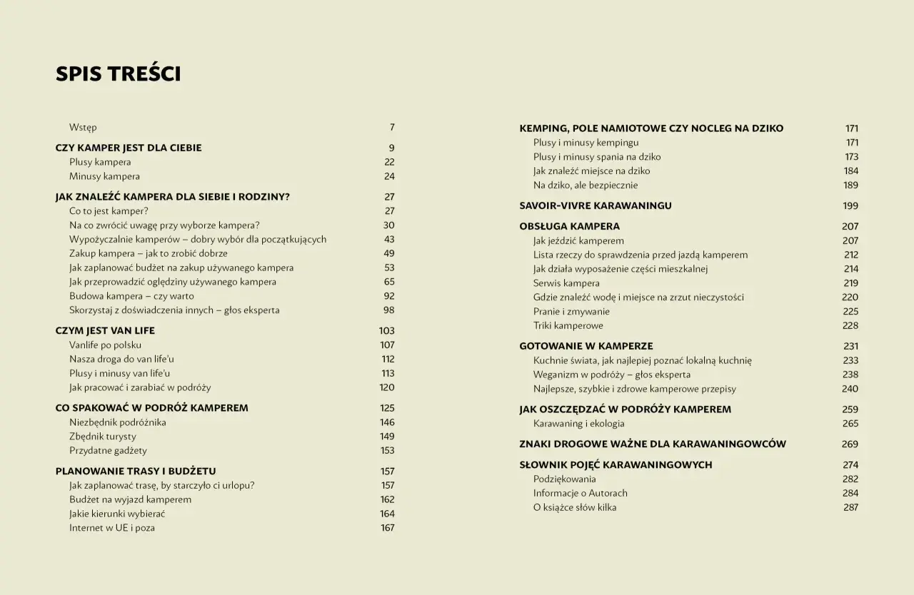 Spis treści: co na kemping, jak znaleźć kampera, van life, co spakować, planowanie trasy i budżetu, kemping, obsługa kampera, gotowanie w kamperze, jak oszczędzać.