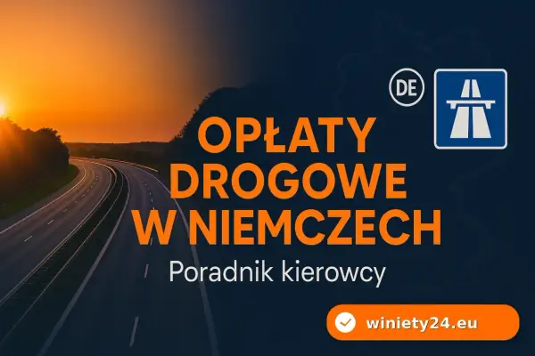 Niemieckie autostrady płatne dla obcokrajowców. Poradnik kierowcy. Zachód słońca nad pustą autostradą.